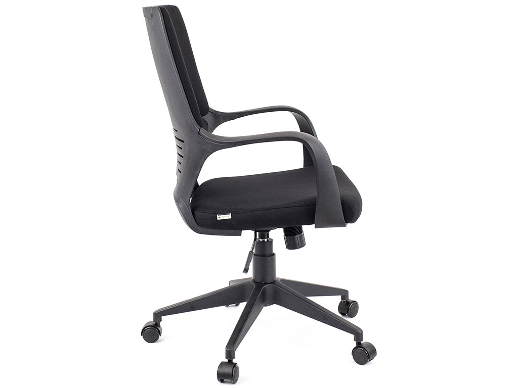 Офисное кресло Trio Black ткань черная низкая спинка
